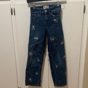 Abercrombie Kids High Rise Wide Leg Blue Jeans